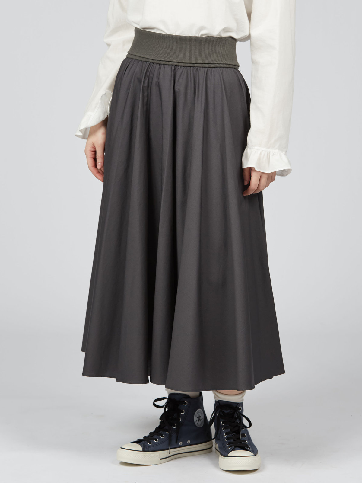 To b. by agnès b. コットン サーキュラー スカート グレー