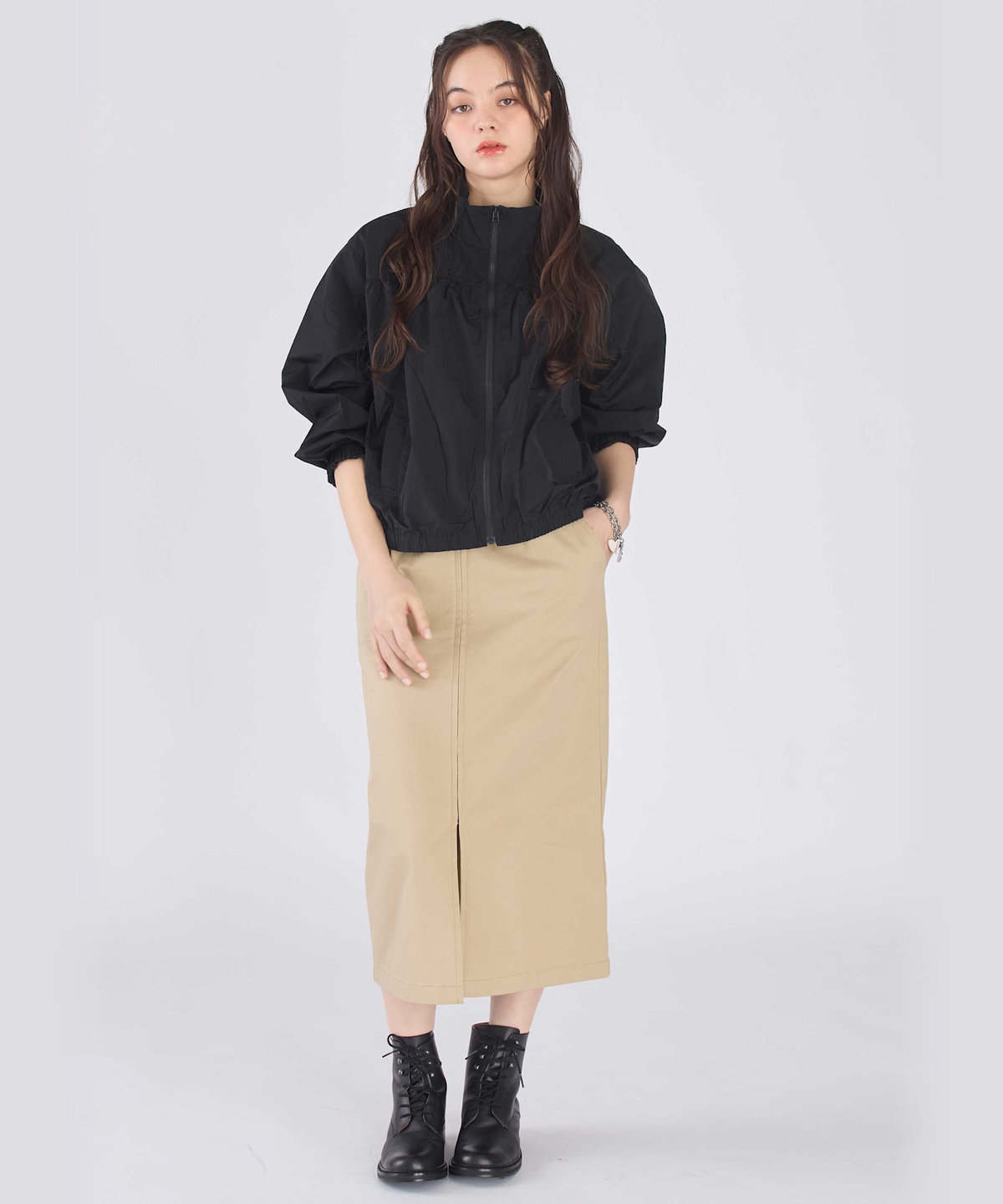 To b. by agnès b. シアーナイロンパフィーブルゾン ブラック