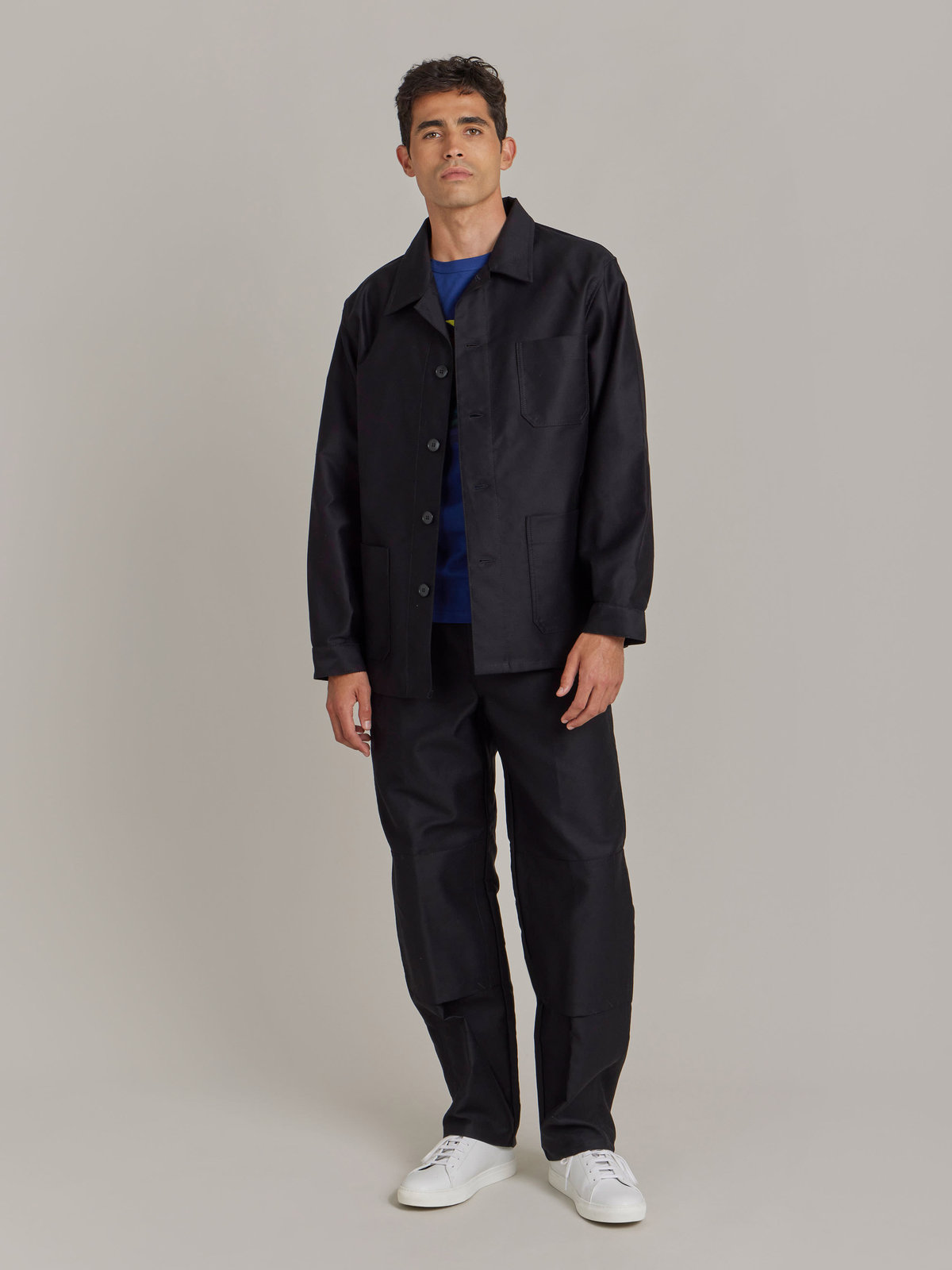 HOMME メンズ 【Outlet】AN53 VESTE agnes b.×Dolmen ワークジャケット ブラック