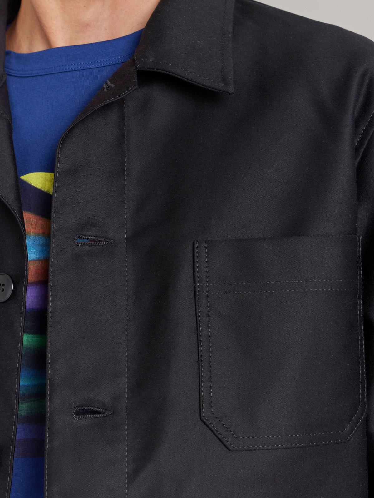 HOMME メンズ 【Outlet】AN53 VESTE agnes b.×Dolmen ワークジャケット ブラック