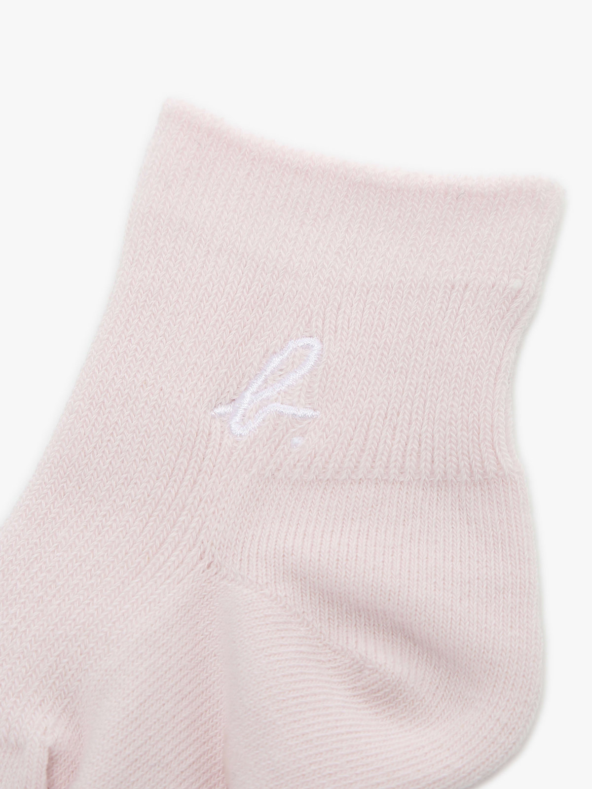 ENFANT ベビー ベビー "b."ロゴ 刺繍 ソックス ピンク