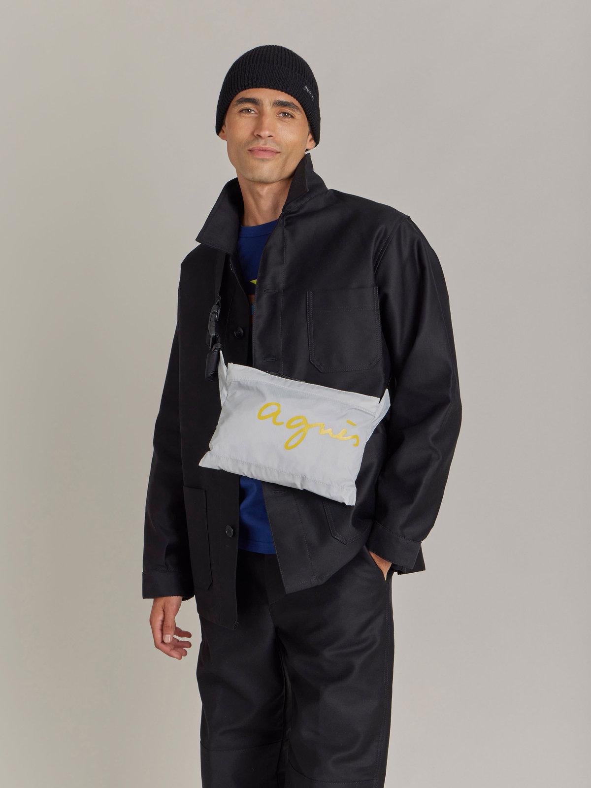 HOMME メンズ 【Outlet】AN53 VESTE agnes b.×Dolmen ワークジャケット ブラック