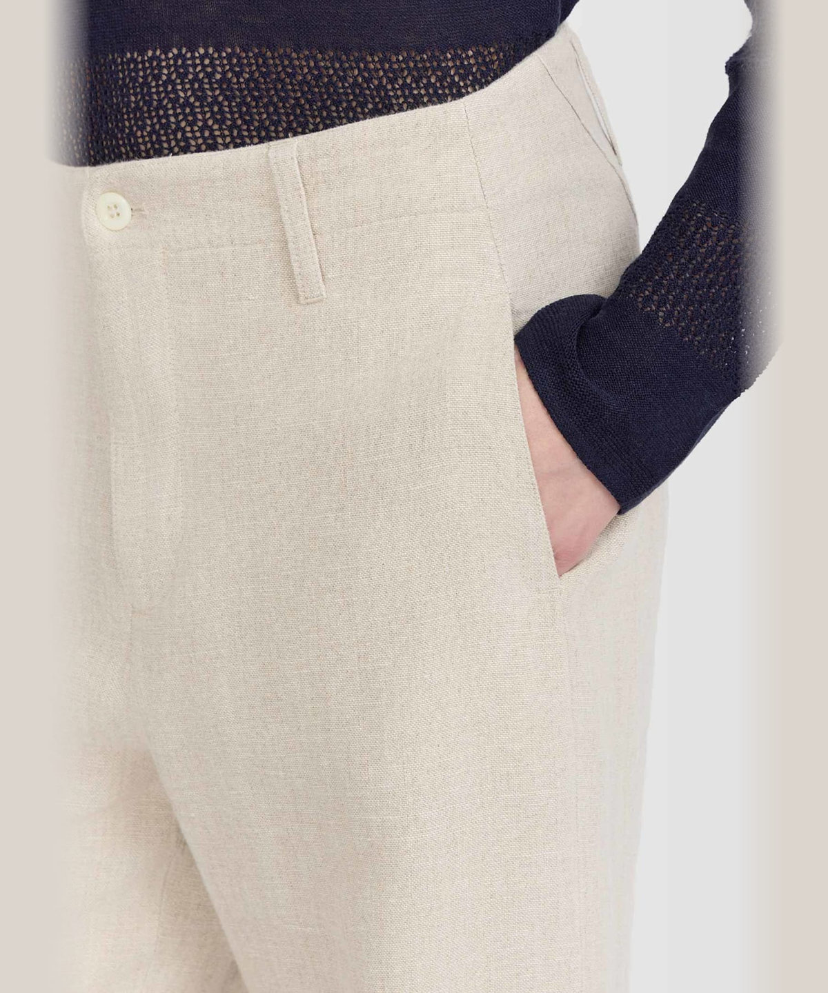 FEMME ウィメンズ リネン ストレート パンツ "New Senso" ブラウン系その他