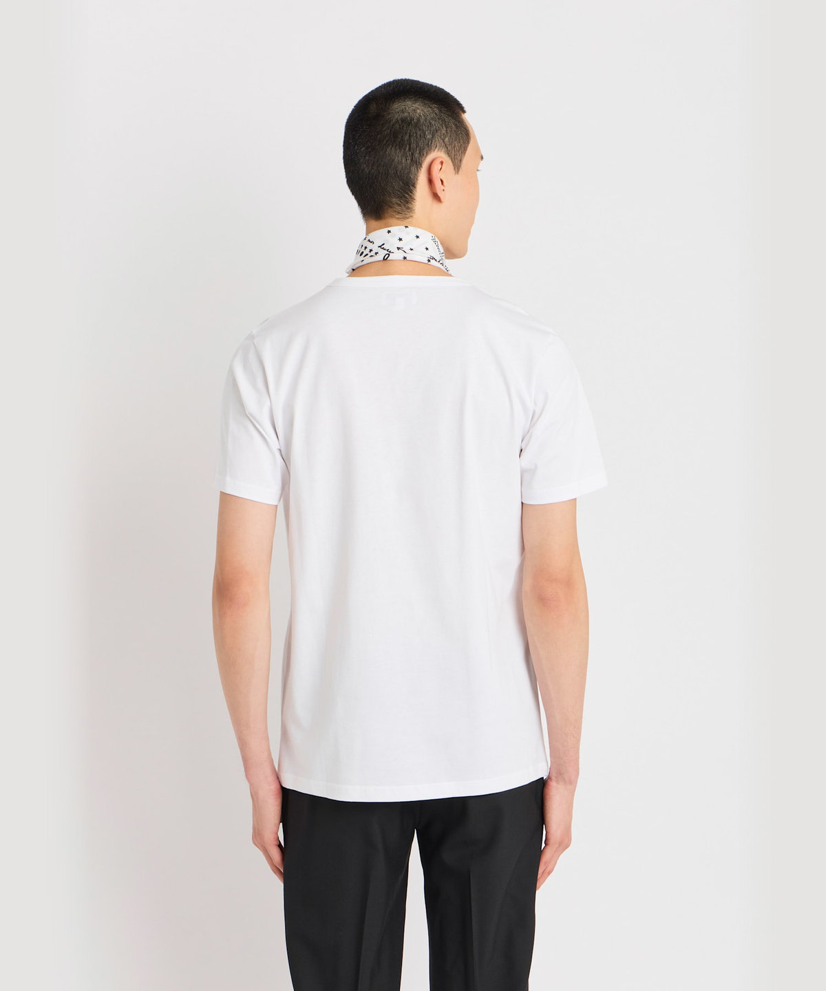 HOMME メンズ メンズ アイコニック プリント コットン 半袖 Tシャツ "Etoile" ホワイト
