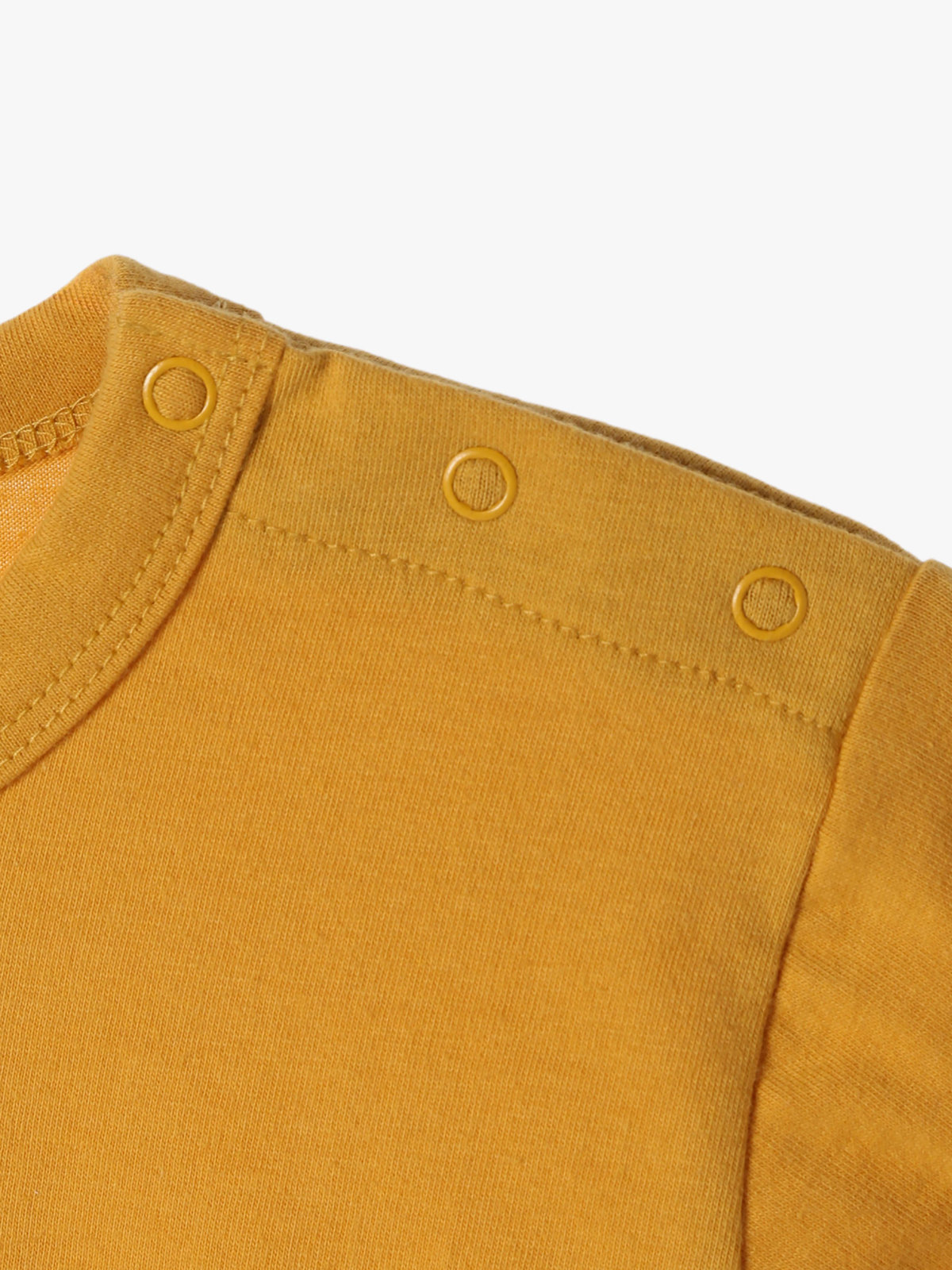 ENFANT ベビー ベビー ロゴ コットン 半袖 Tシャツ Agneau マスタード