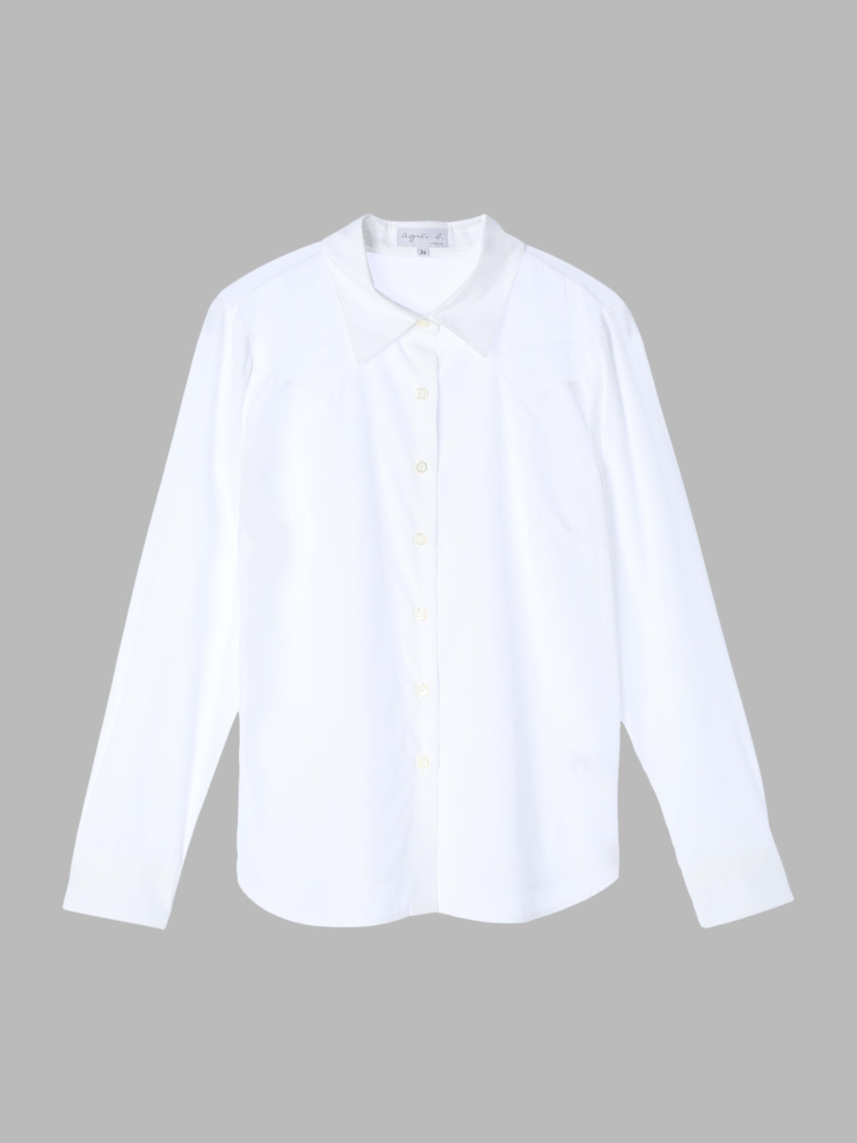 FEMME ウィメンズ コットンギャバジン カウボーイシャツ "Givre" ホワイト