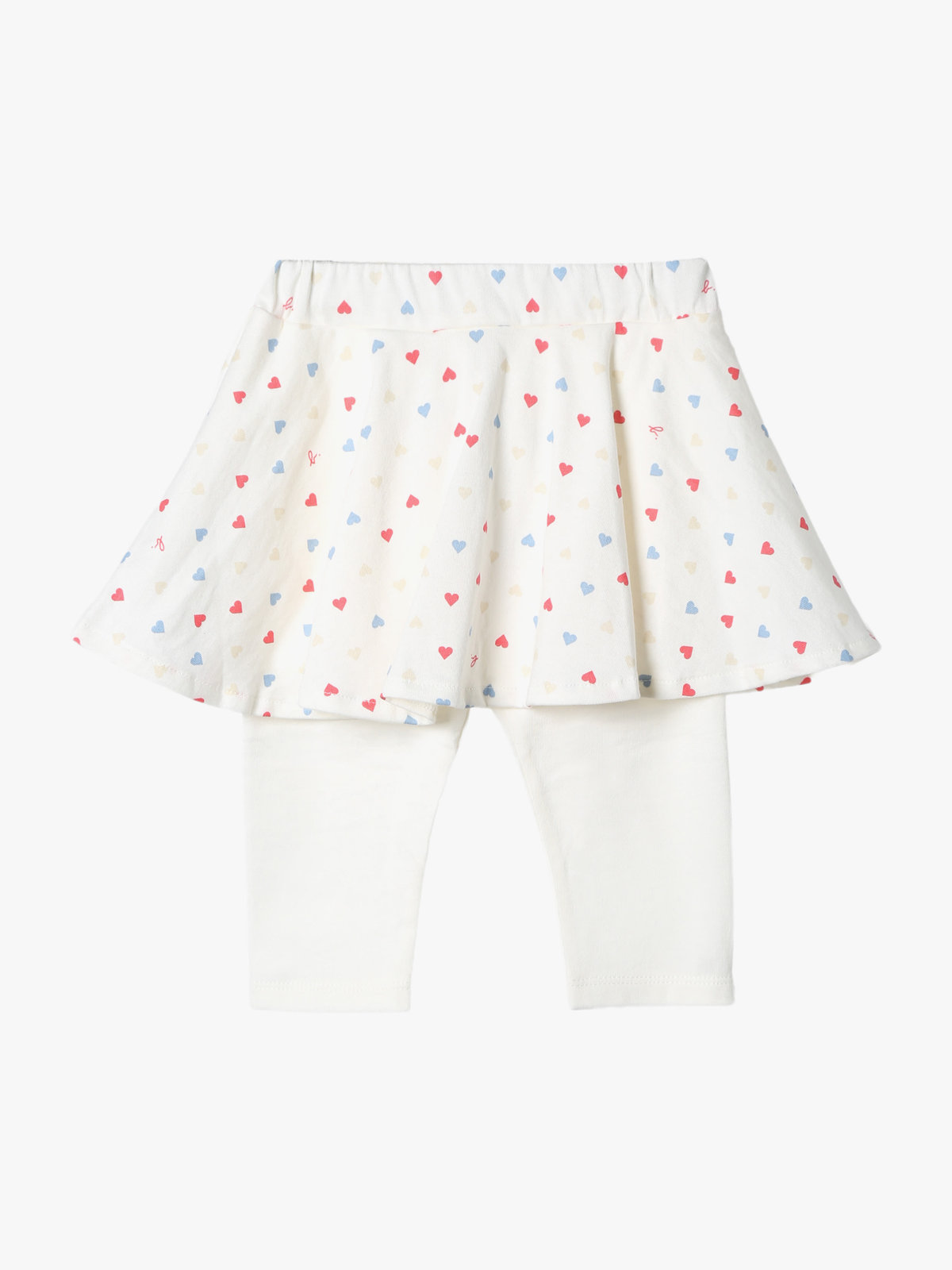 ENFANT ベビー ベビー マルチカラー コットン フレア スカート ホワイト