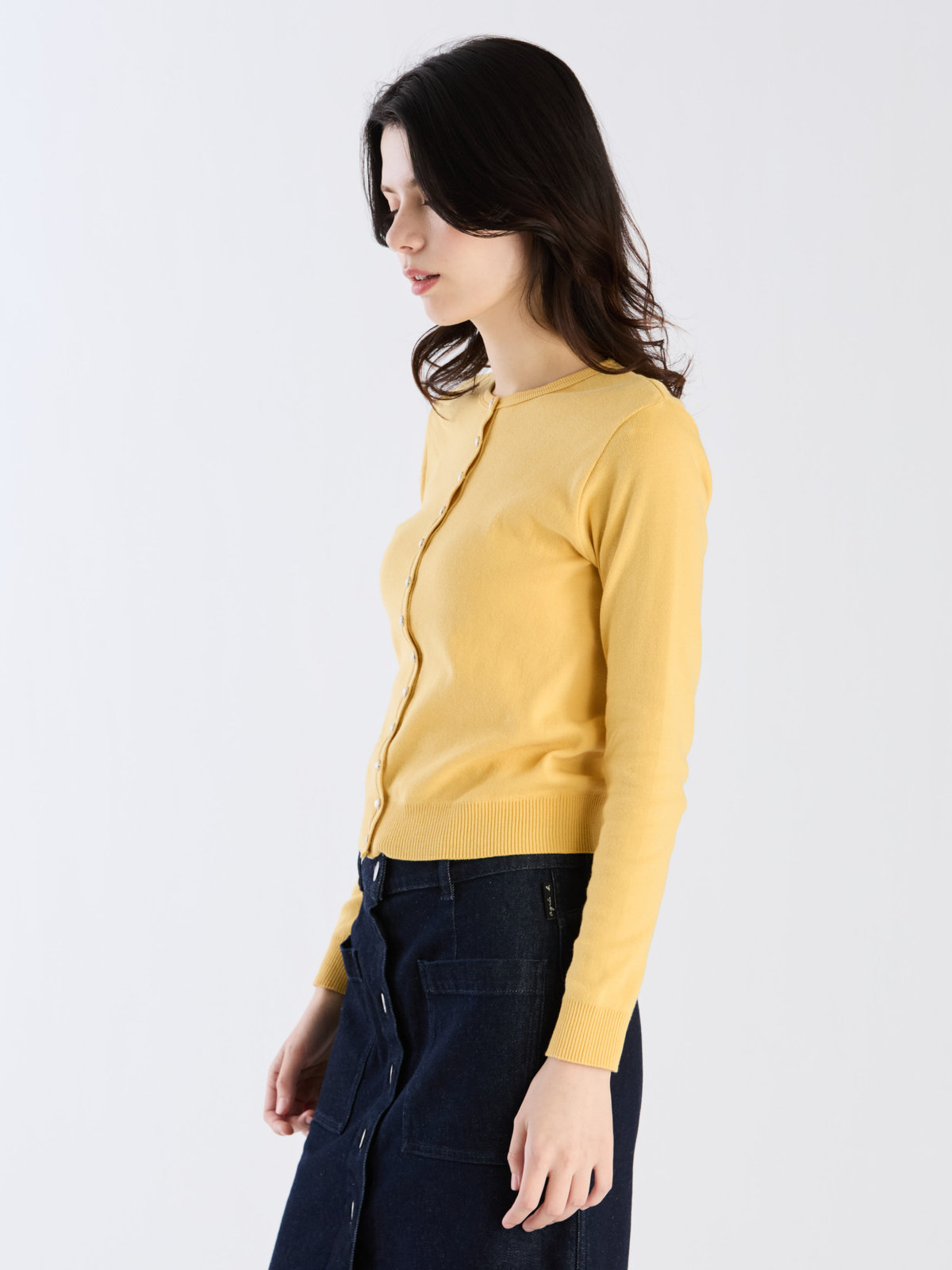 FEMME ウィメンズ 【Outlet】コットン ニット 長袖 カーディガンプレッション "Swing Nacre" イエロー系その他