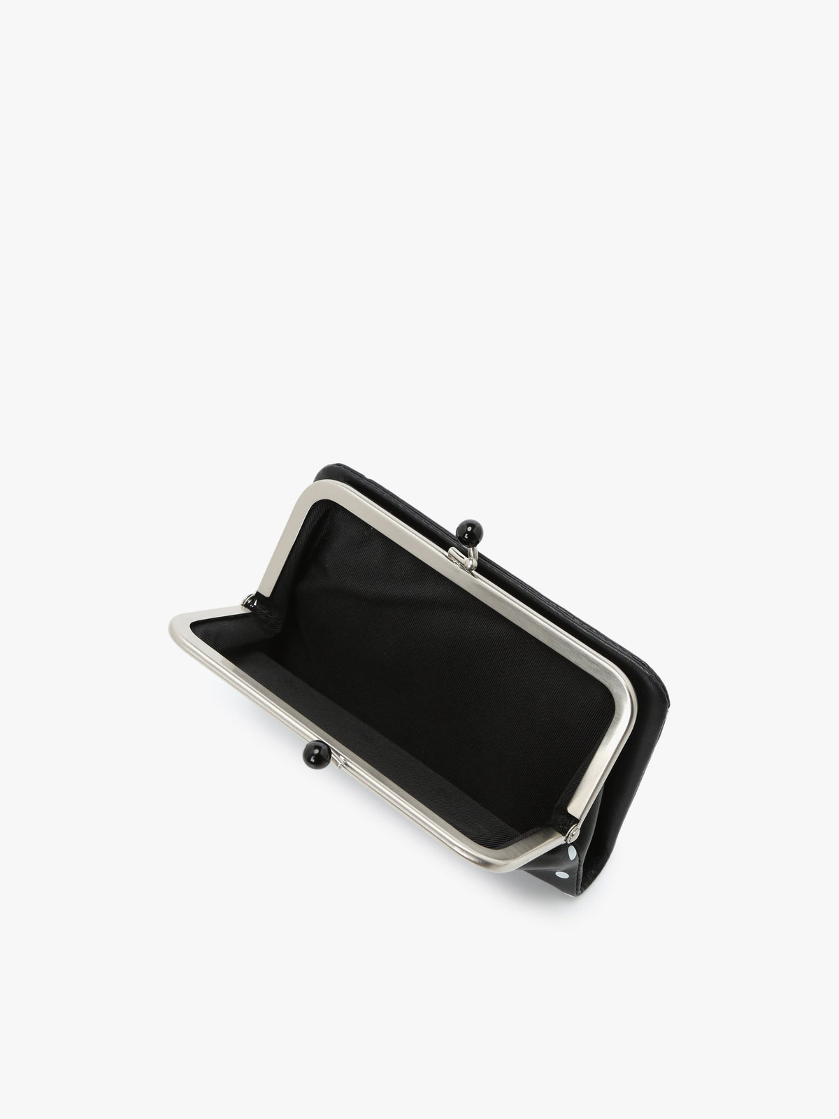 VOYAGE ウィメンズ バッグ＆ウォレット ドット レザー がま口 ウォレット ”Irene” PAW07A-01 ブラック