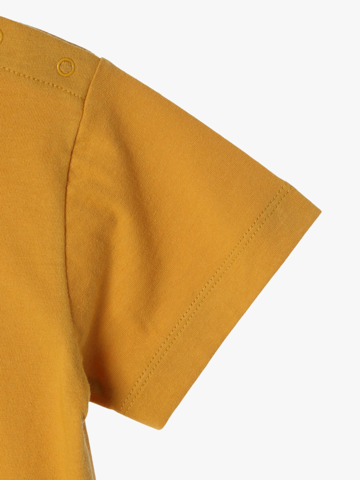 ENFANT ベビー ベビー ロゴ コットン 半袖 Tシャツ Agneau マスタード