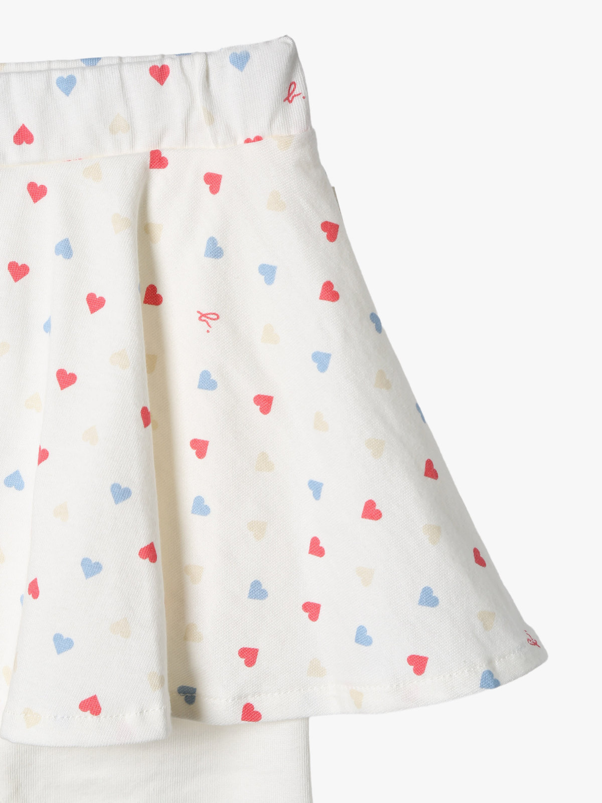 ENFANT ベビー ベビー マルチカラー コットン フレア スカート ホワイト