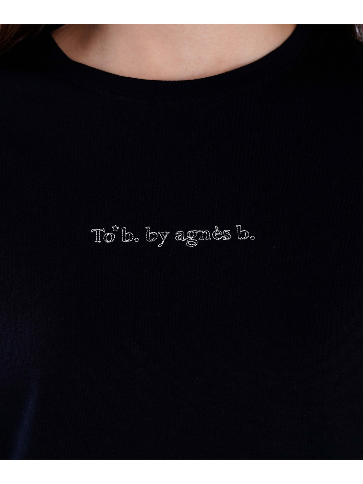 To b. by agnès b. コットン ロングスリーブ Tシャツ ブラック