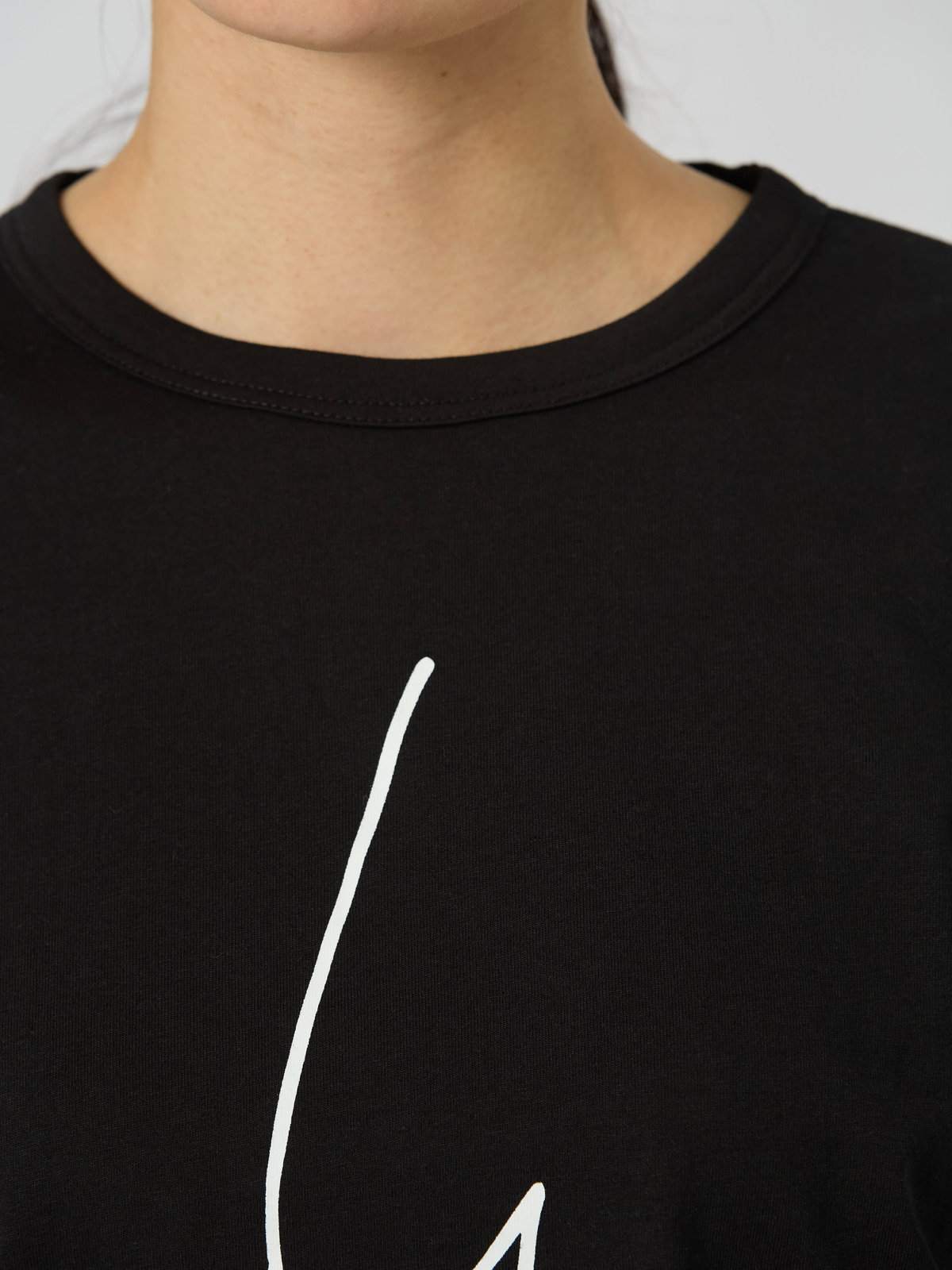 FEMME ウィメンズ アイコニック コットン 半袖 Tシャツ ”Point d'ironie” ブラック