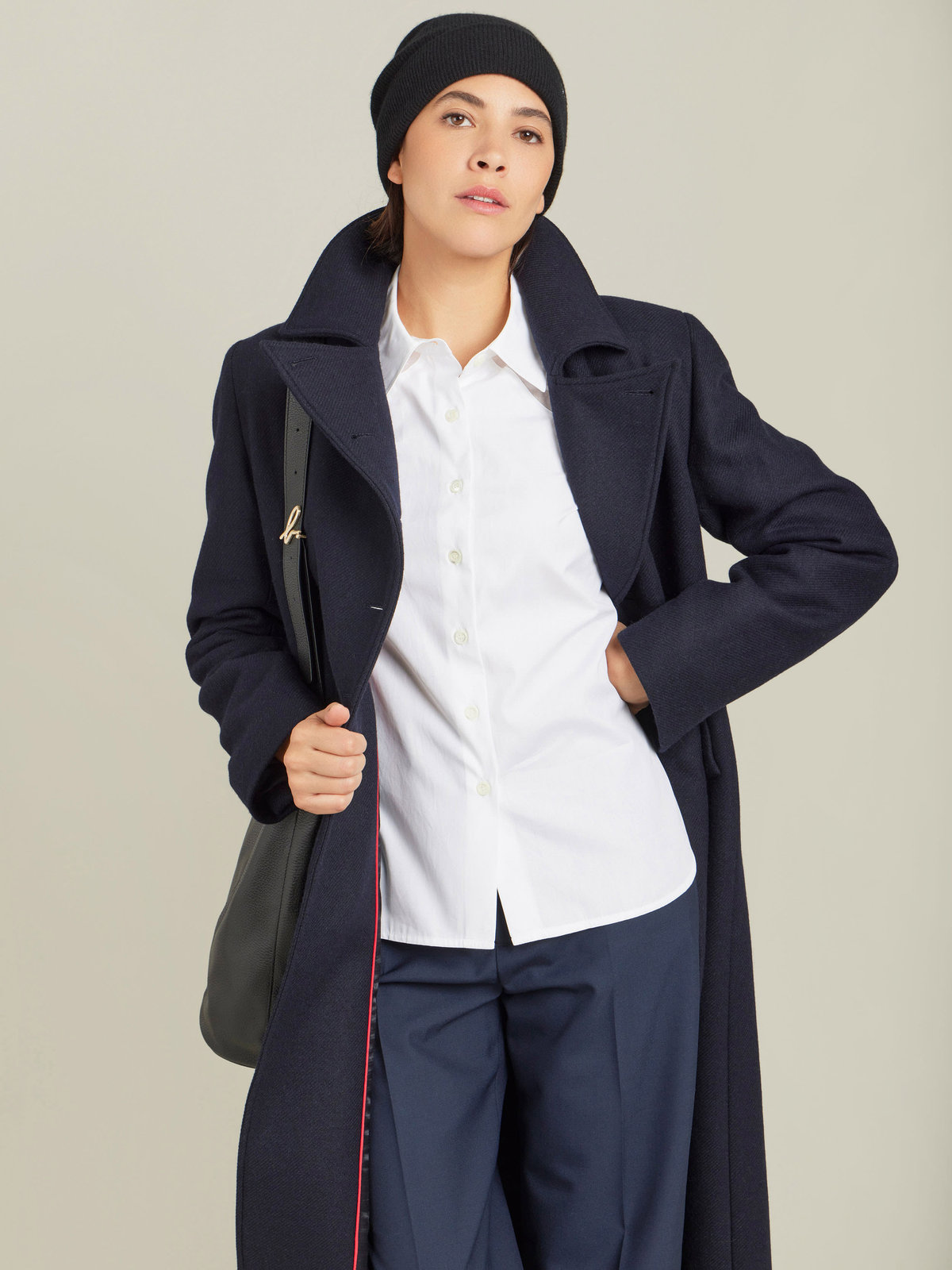 FEMME ウィメンズ コットンギャバジン カウボーイシャツ "Givre" ホワイト