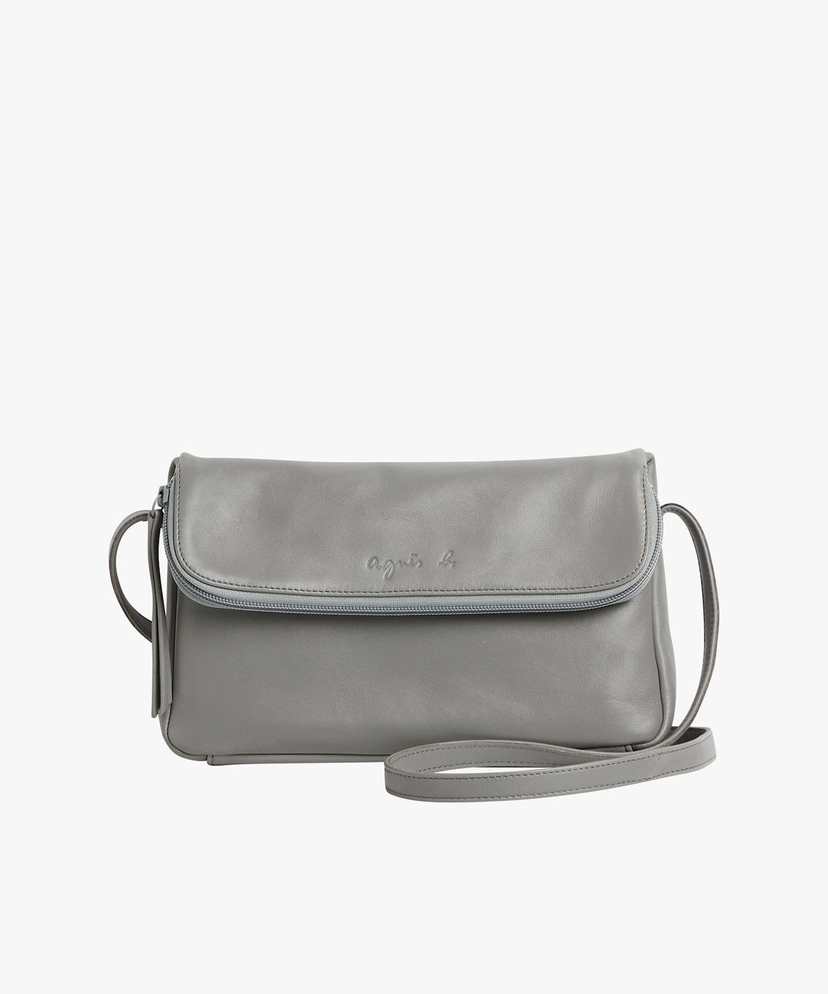 FEMME ウィメンズ ラムスキンレザー ショルダーバッグ "Asya" グレー系その他