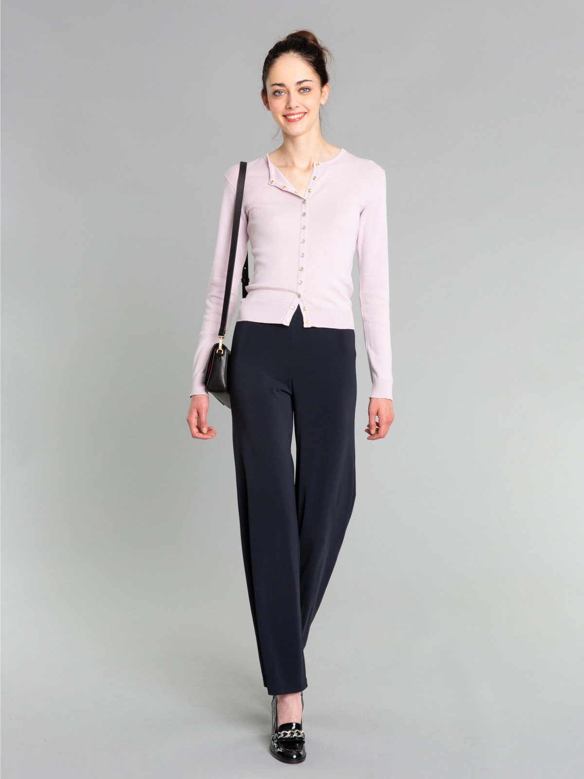 FEMME ウィメンズ 【Outlet】コットン ニット 長袖 カーディガンプレッション "Swing Nacre" ピンク