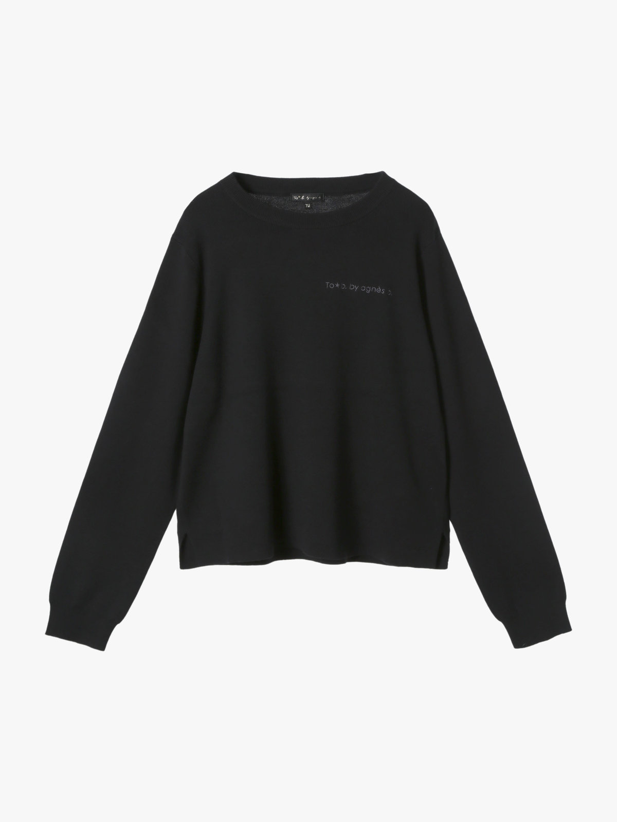 To b. by agnès b. 【Outlet】トラディショナル コットン ニット プルオーバー ブラック
