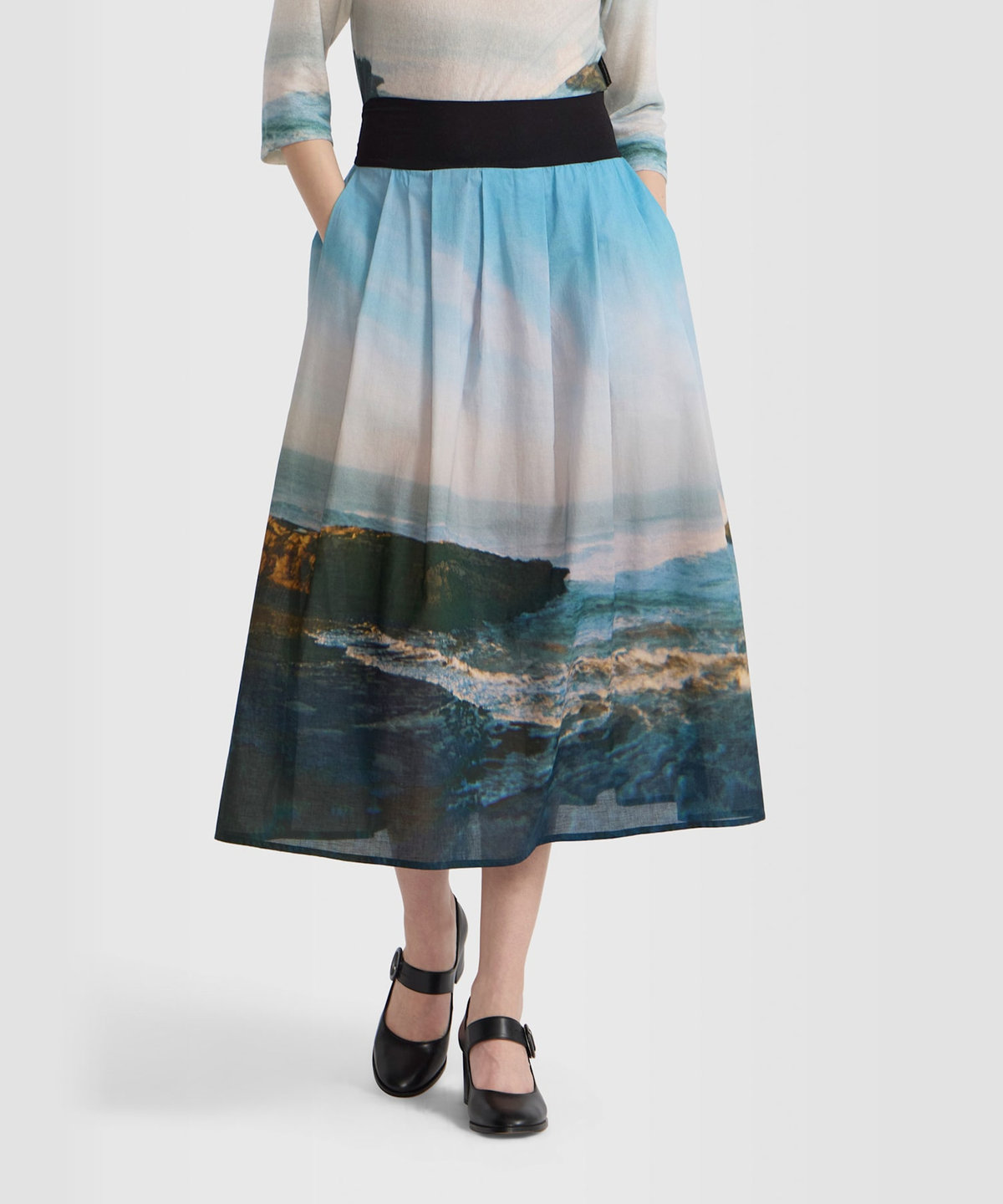 FEMME ウィメンズ フォトプリント コットン フレア スカート "Morocco" マルチ