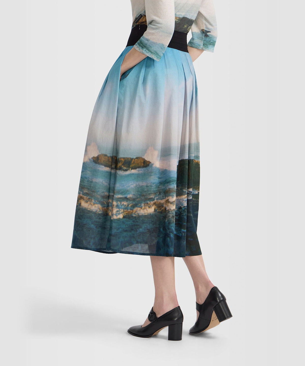 FEMME ウィメンズ フォトプリント コットン フレア スカート "Morocco" マルチ