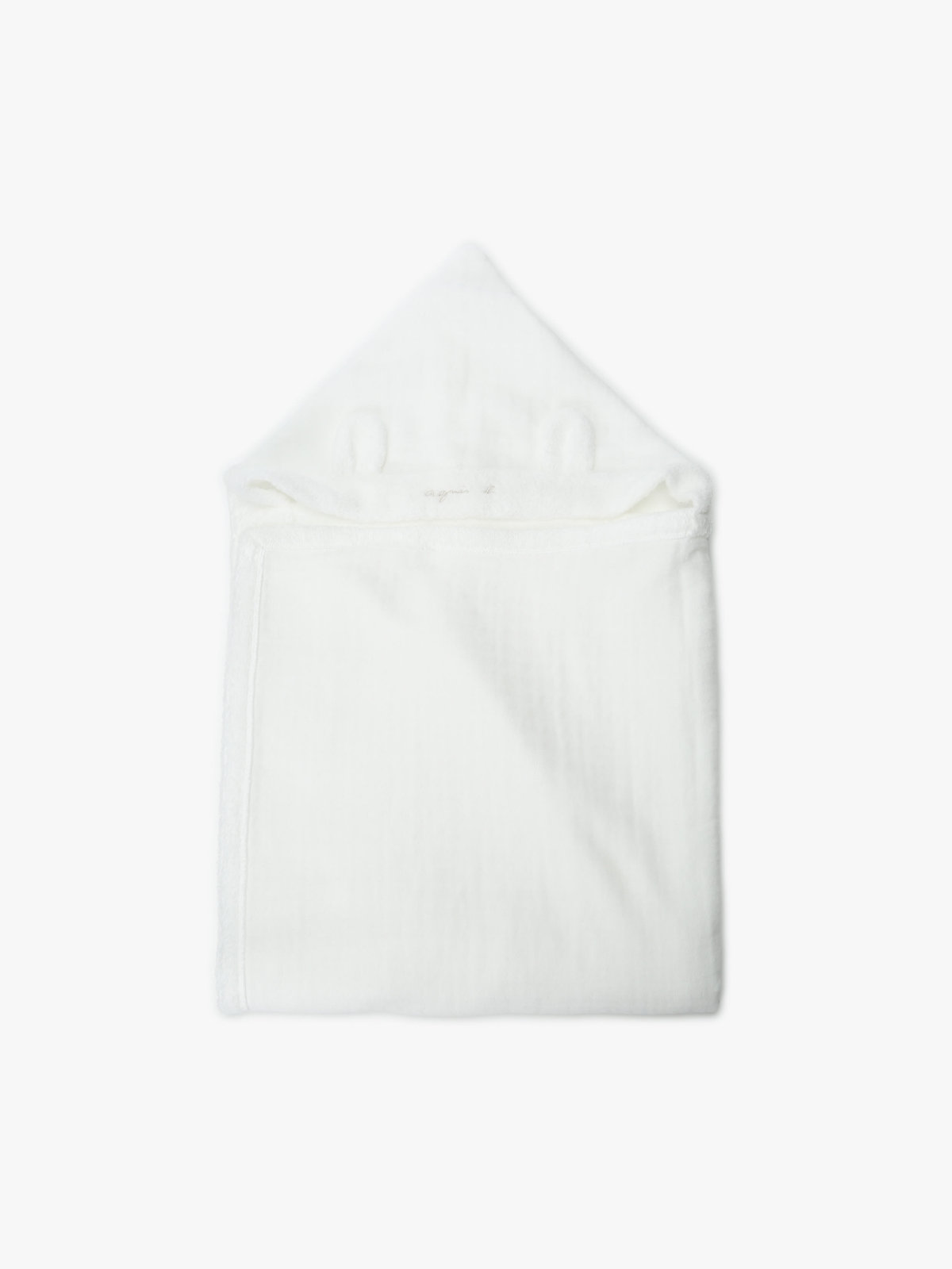 ENFANT ベビー agnes b. × UCHINO ベビー ロゴ コットン ベビーケット ホワイト