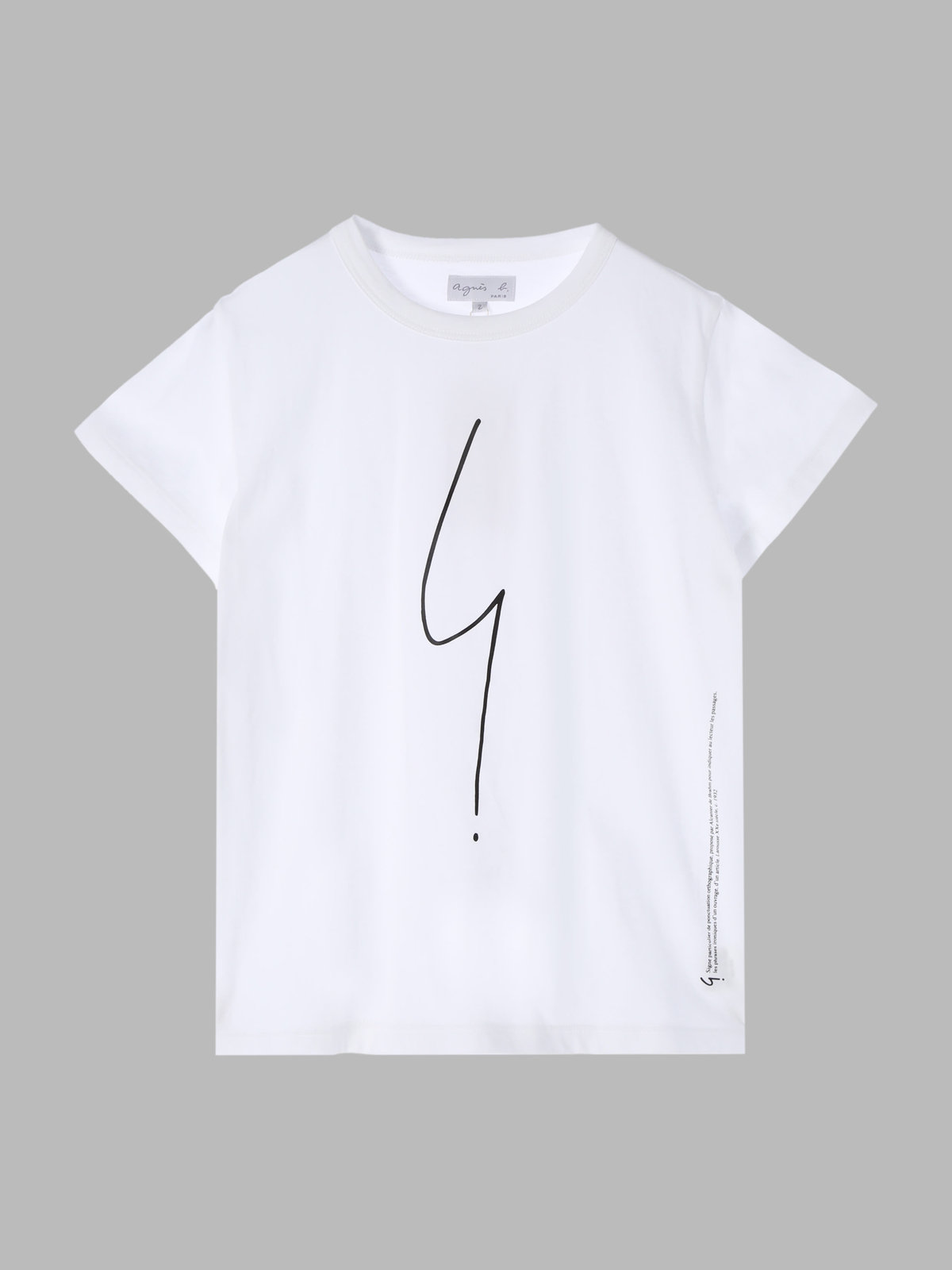 FEMME ウィメンズ アイコニック コットン 半袖 Tシャツ ”Point d'ironie” ホワイト
