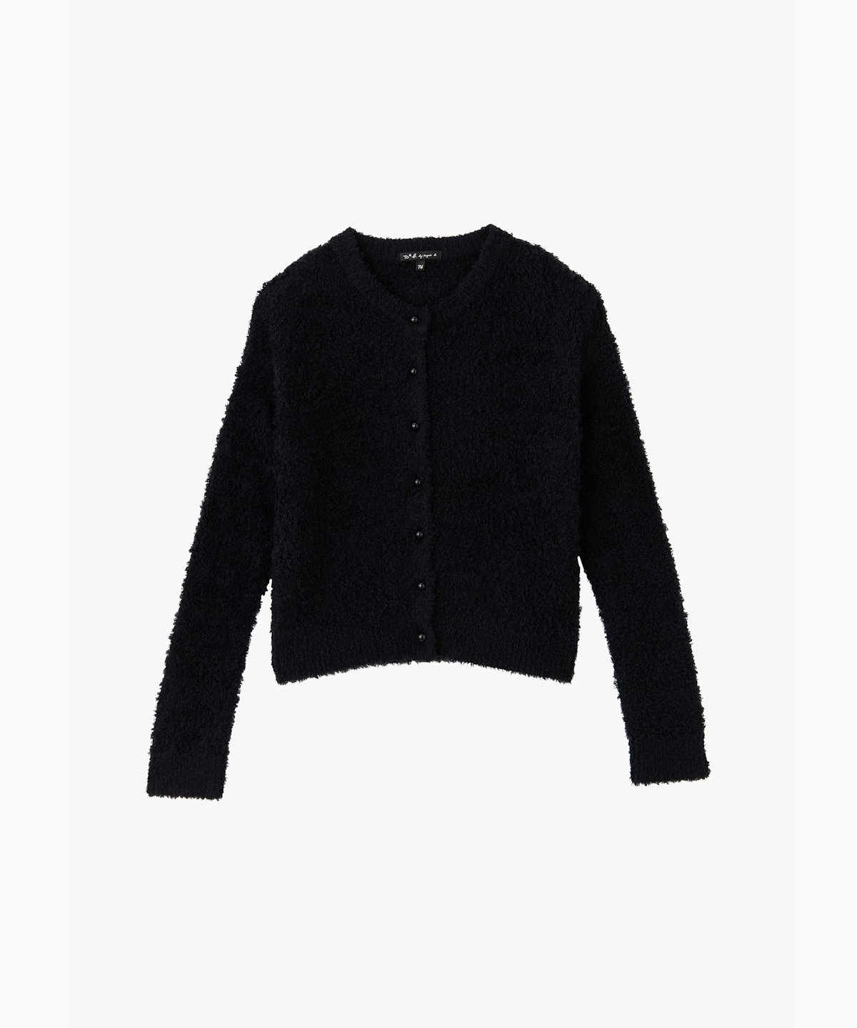 To b. by agnès b. フルッフィー ニットカーディガン ブラック
