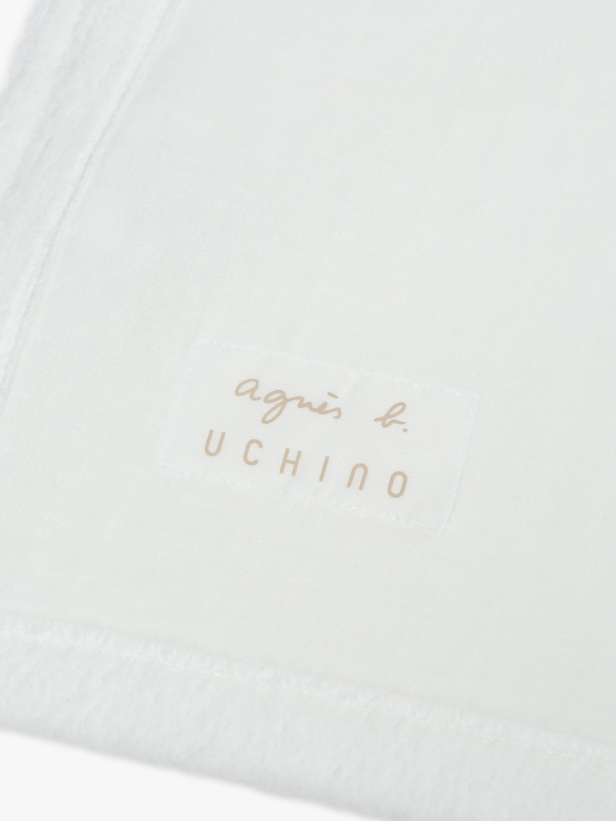 ENFANT ベビー agnes b. × UCHINO ベビー ロゴ コットン ベビーケット ホワイト