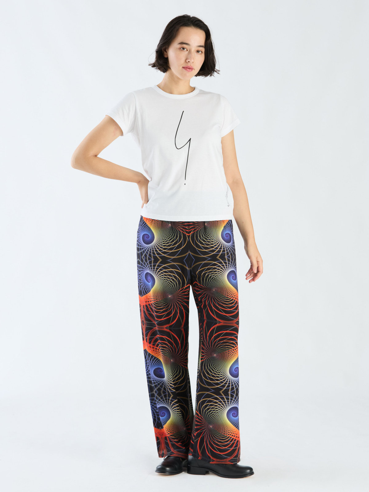FEMME ウィメンズ アイコニック コットン 半袖 Tシャツ ”Point d'ironie” ホワイト