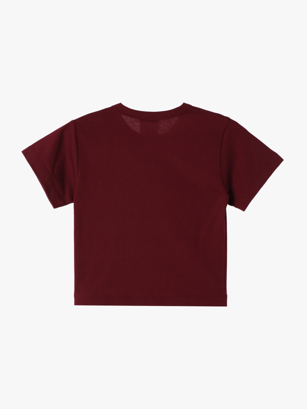 ENFANT ベビー ベビー ロゴ コットン 半袖 Tシャツ Agneau ボルドー