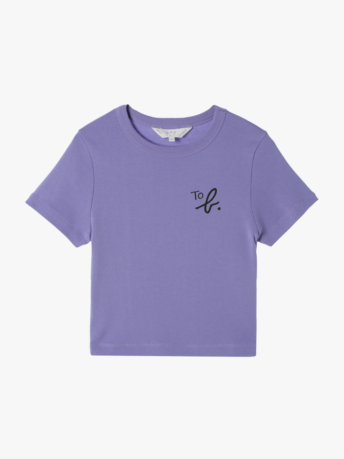 To b. by agnès b. 【Outlet】"To b."ロゴ コットン 半袖 クロップド Tシャツ パープル系その他
