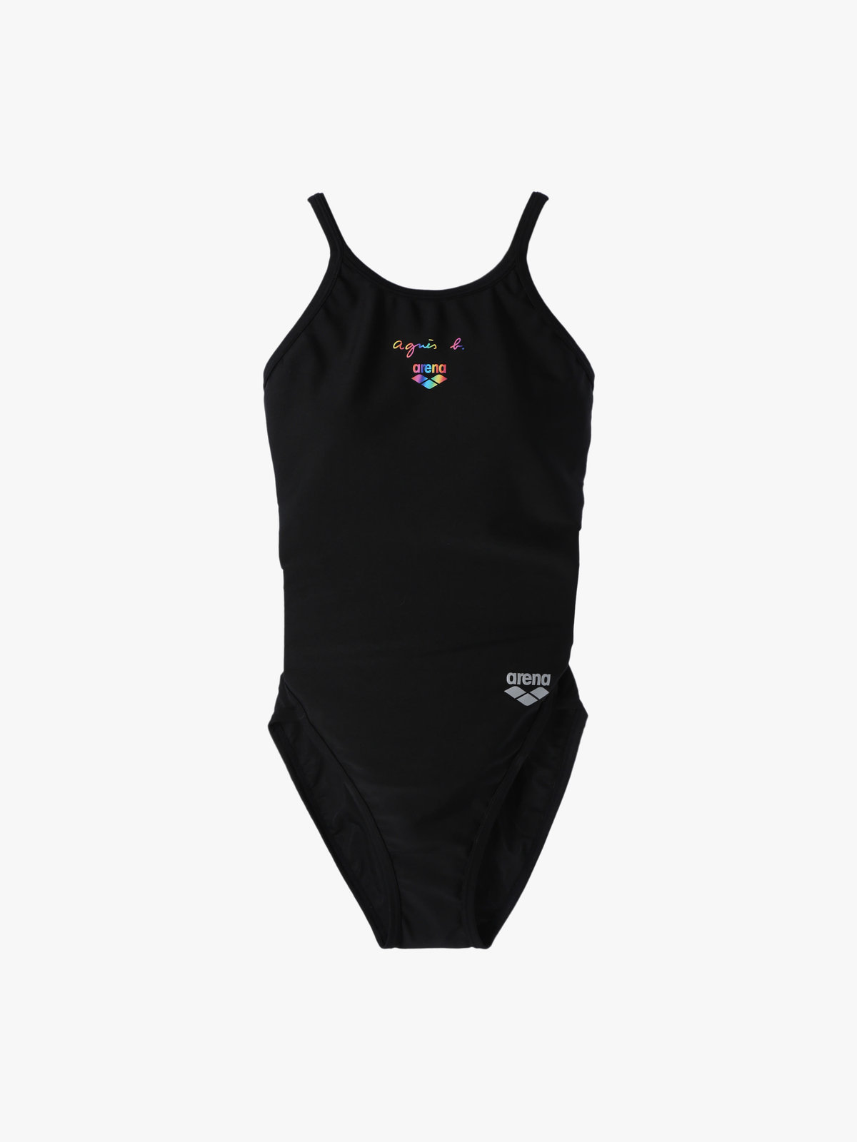FEMME ウィメンズ agnes b. x arena フィットネス ワンピースオープンバック スイムウェア ブラック