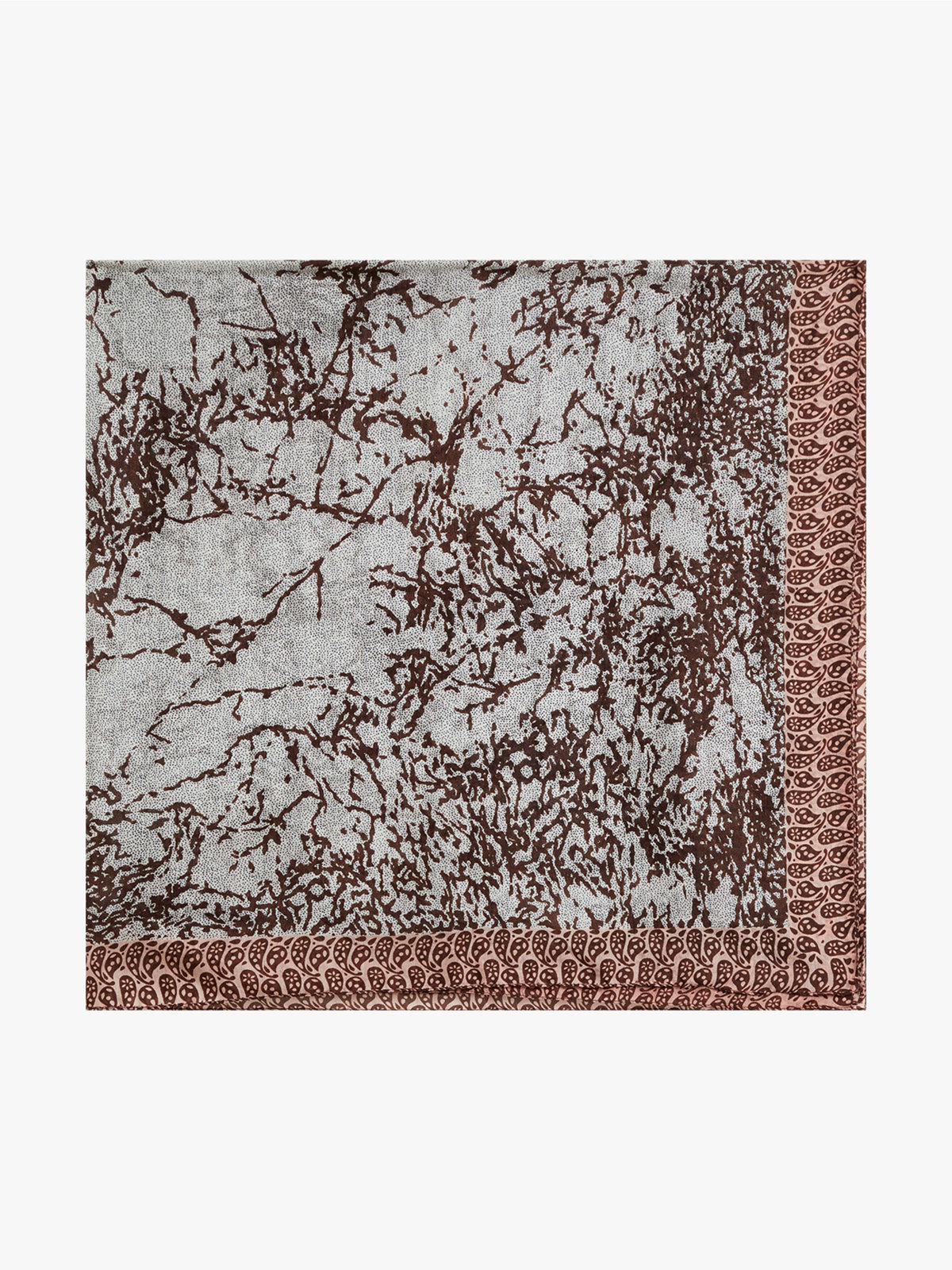 FEMME ウィメンズ シルク スカーフ "Brani" ブラウン系その他