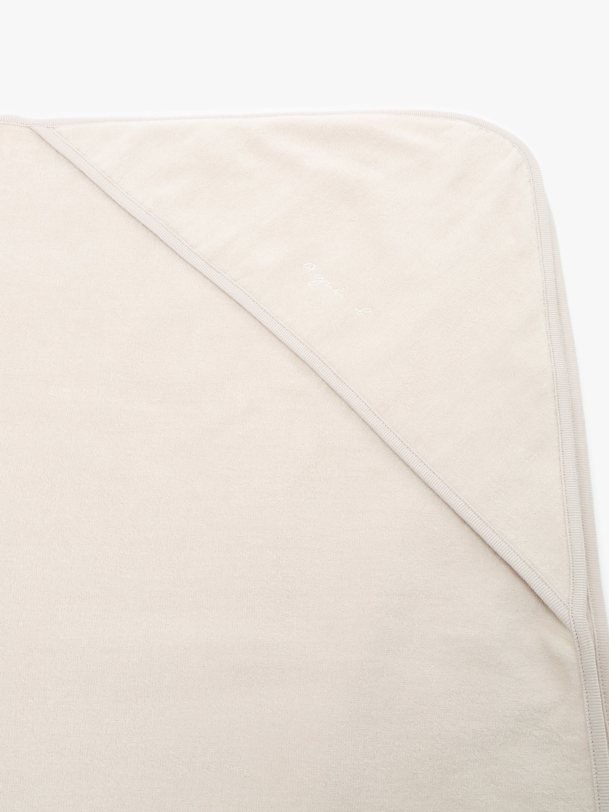 ENFANT ベビー agnes b. × UCHINO ベビー ロゴ コットン パイル ベビーケット ベージュ