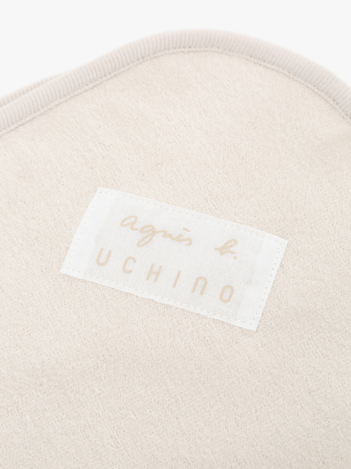ENFANT ベビー agnes b. × UCHINO ベビー ロゴ コットン パイル ベビーケット ベージュ