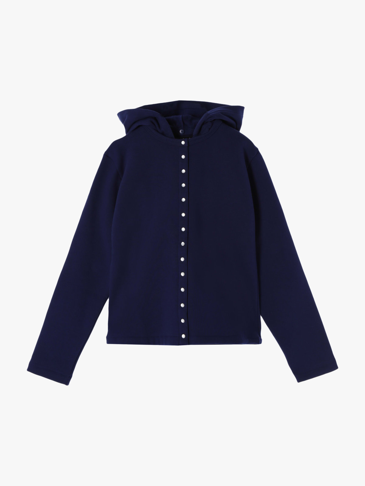 FEMME ウィメンズ コットン メルトン カーディガンプレッション ”Capuche” ネイビー