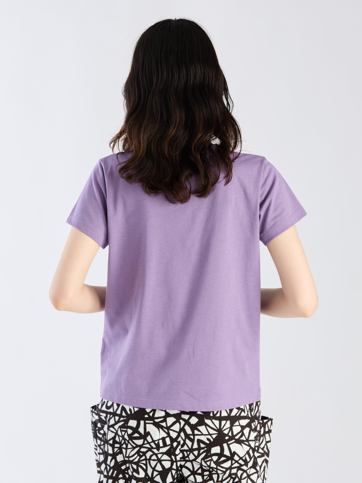 FEMME ウィメンズ アイコニック コットン 半袖 Tシャツ ”Point d'ironie” パープル系その他