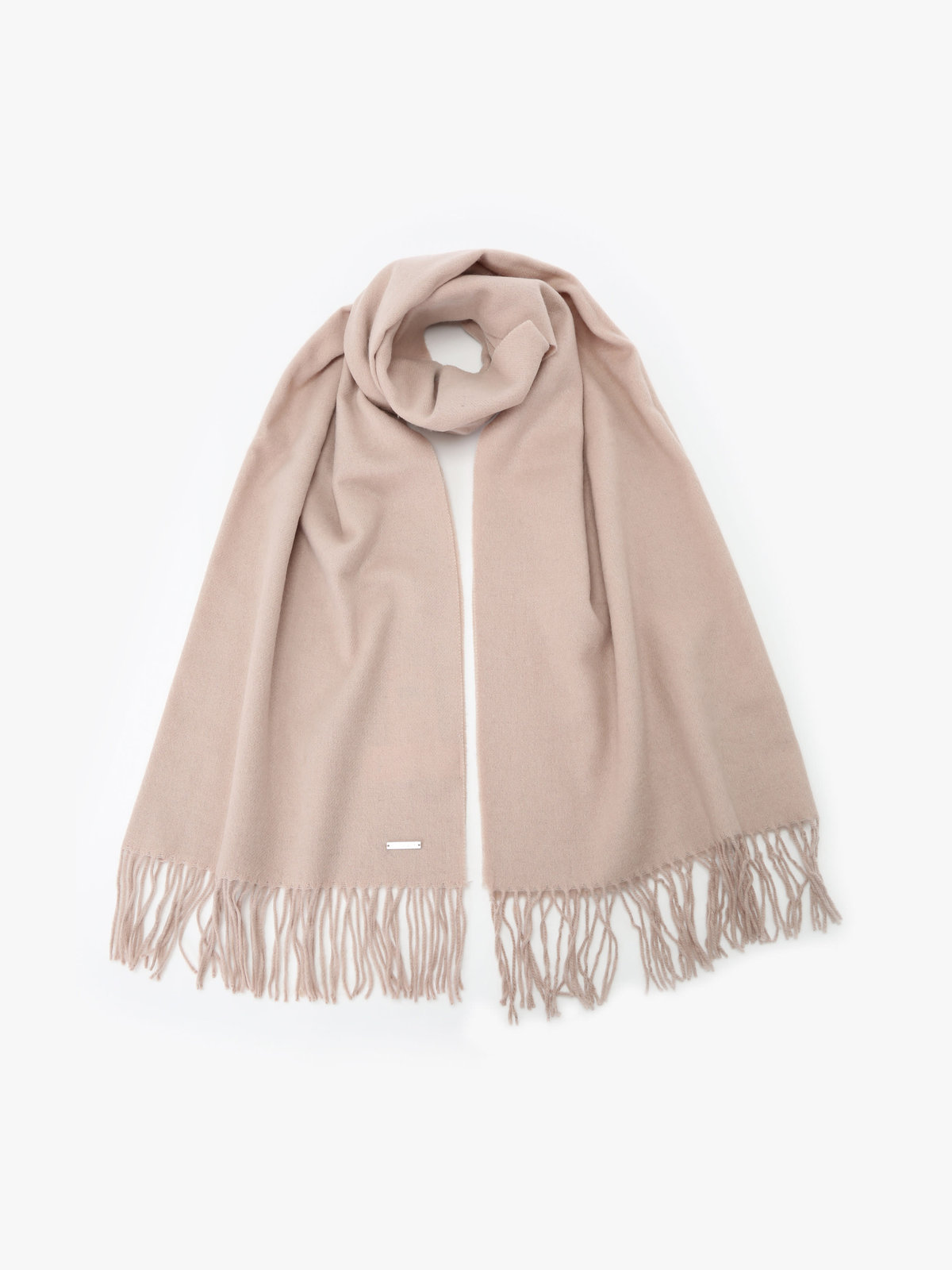 To b. by agnès b. 【Outlet】ロゴプレート カシミヤ ウール マフラー ホワイト系その他