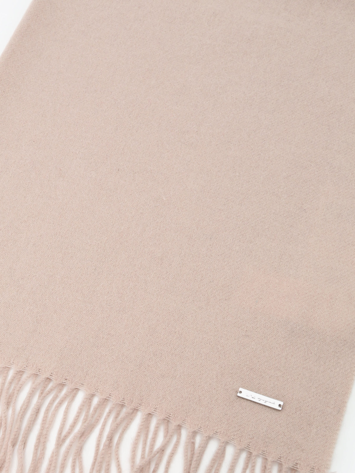 To b. by agnès b. 【Outlet】ロゴプレート カシミヤ ウール マフラー ホワイト系その他