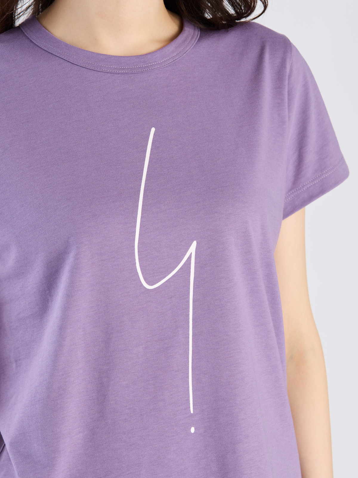 FEMME ウィメンズ アイコニック コットン 半袖 Tシャツ ”Point d'ironie” パープル系その他