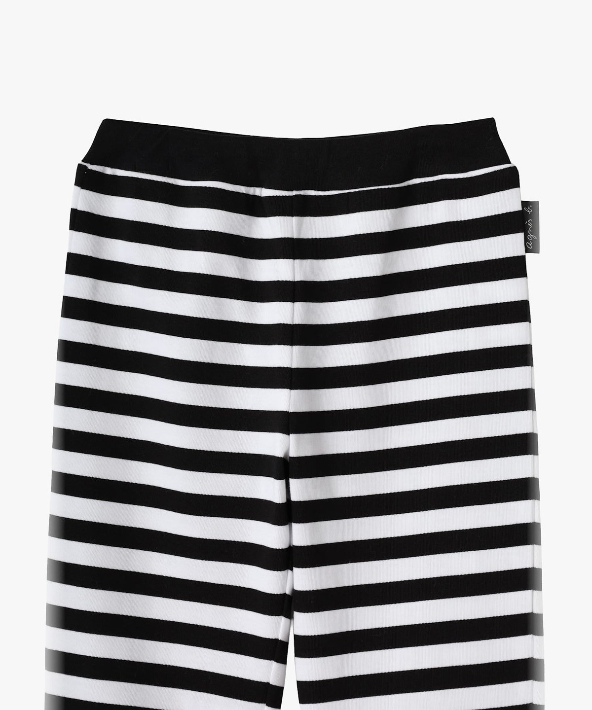 ENFANT ベビー ベビー ボーダー コットン フルレングス パンツ ホワイト×ブラック