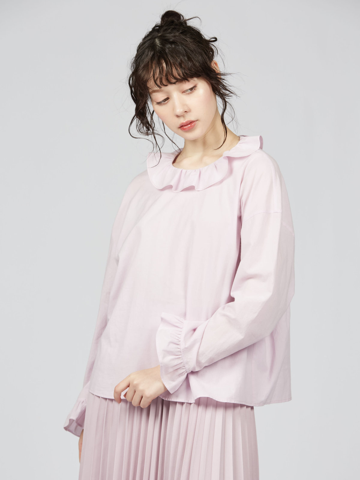 To b. by agnès b. 【Outlet】ピエロカラーブラウス ピンク