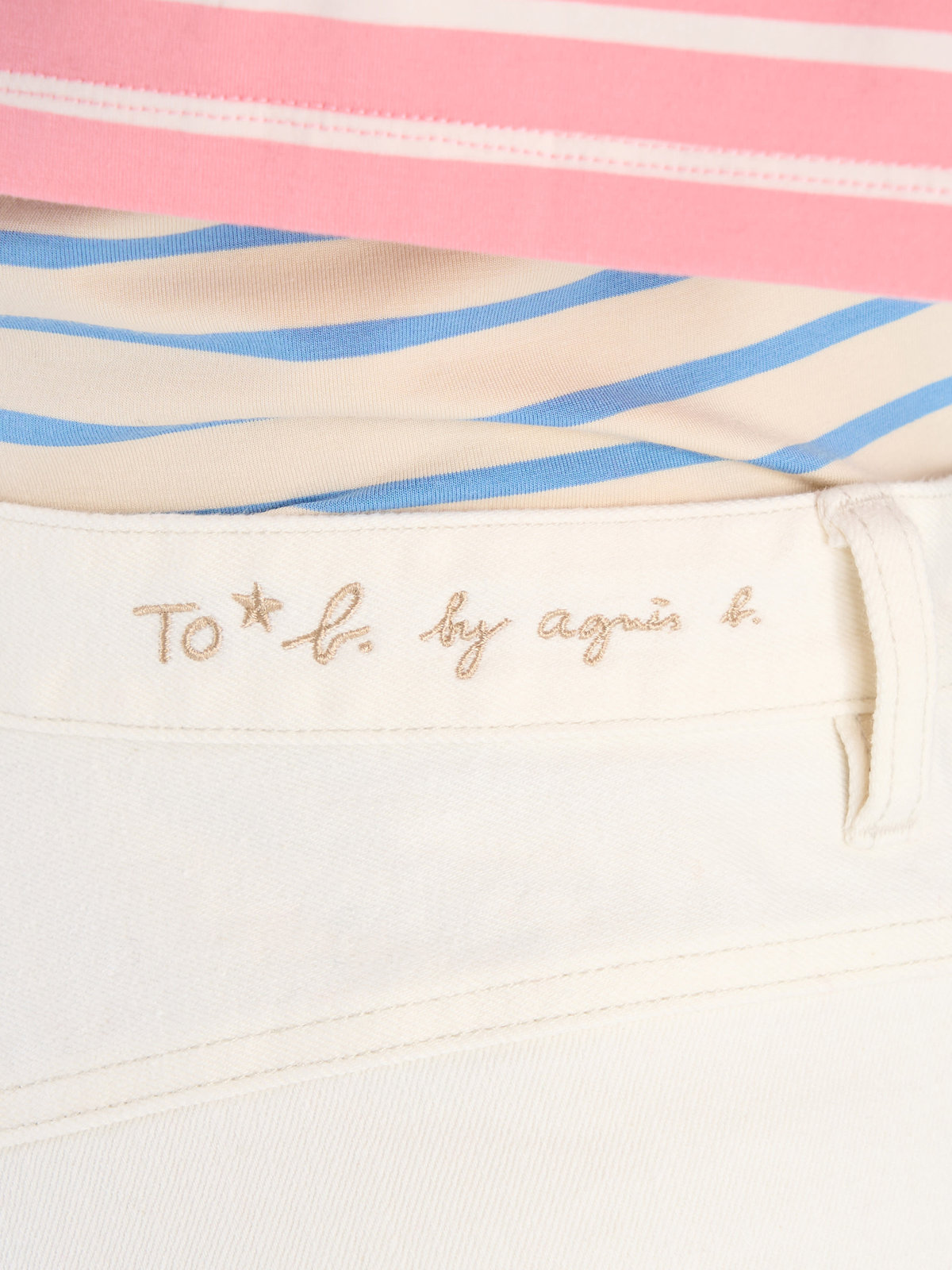 To b. by agnès b. ホワイト デニム パンツ ホワイト