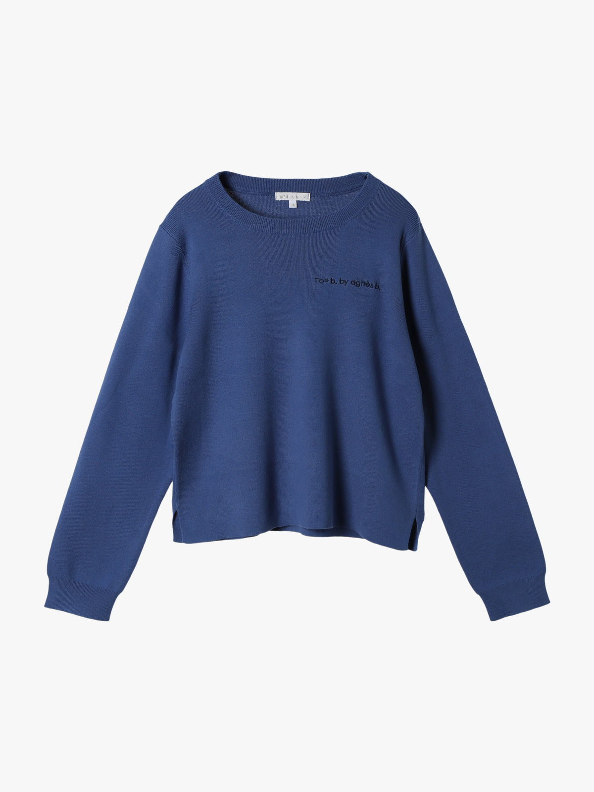 To b. by agnès b. 【Outlet】トラディショナル コットン ニット プルオーバー ブルー