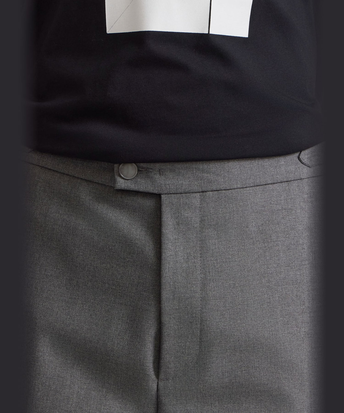 HOMME メンズ メンズ ウール スリムパンツ グレー