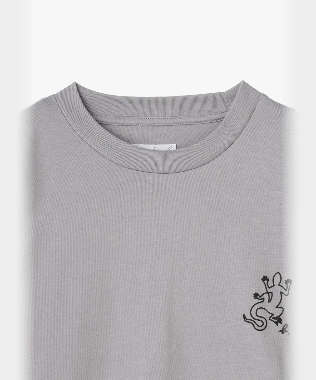 HOMME メンズ メンズ アイコニック プリント コットン 長袖 Tシャツ "Lezard" グレー系その他