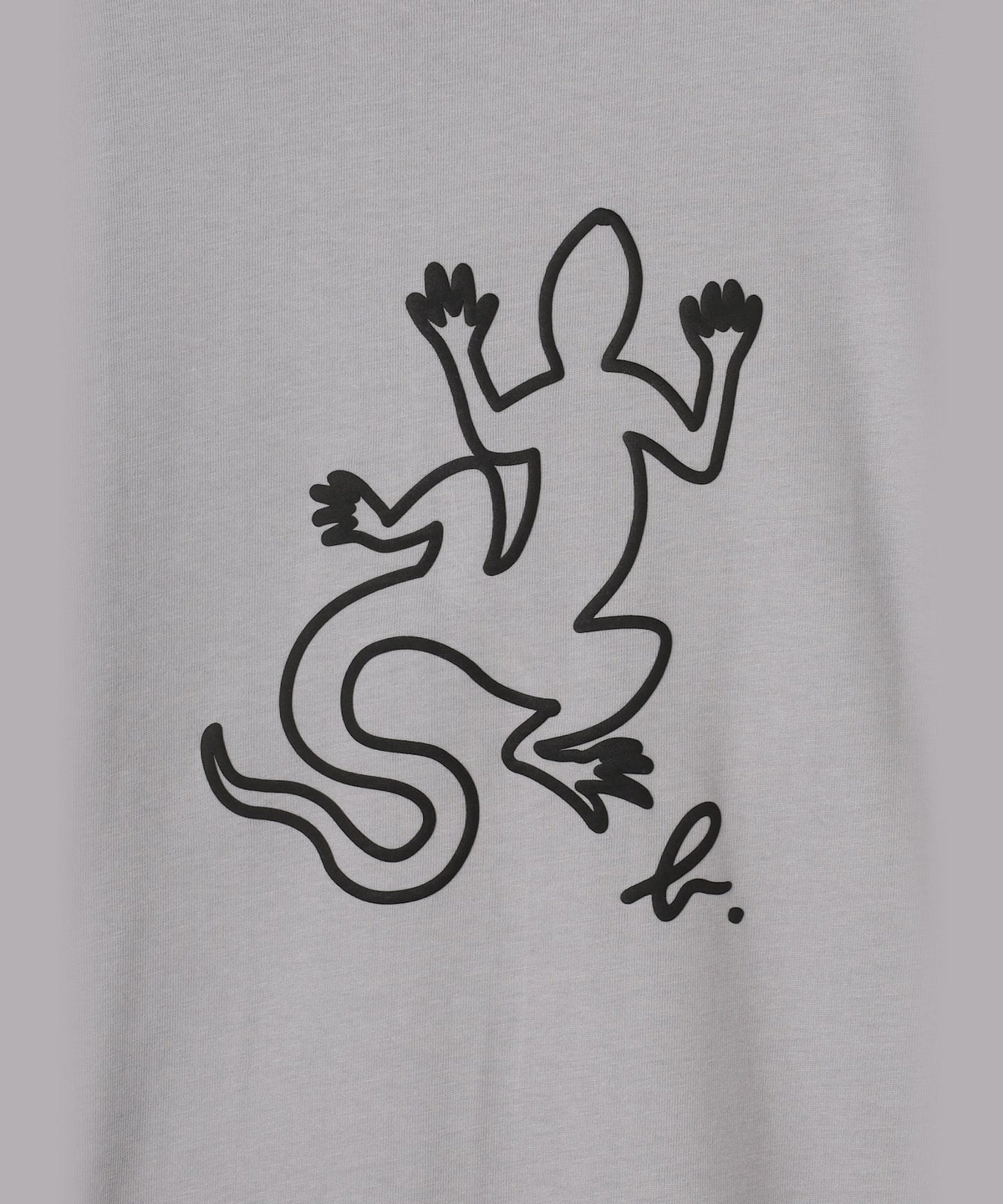 HOMME メンズ メンズ アイコニック プリント コットン 長袖 Tシャツ "Lezard" グレー系その他