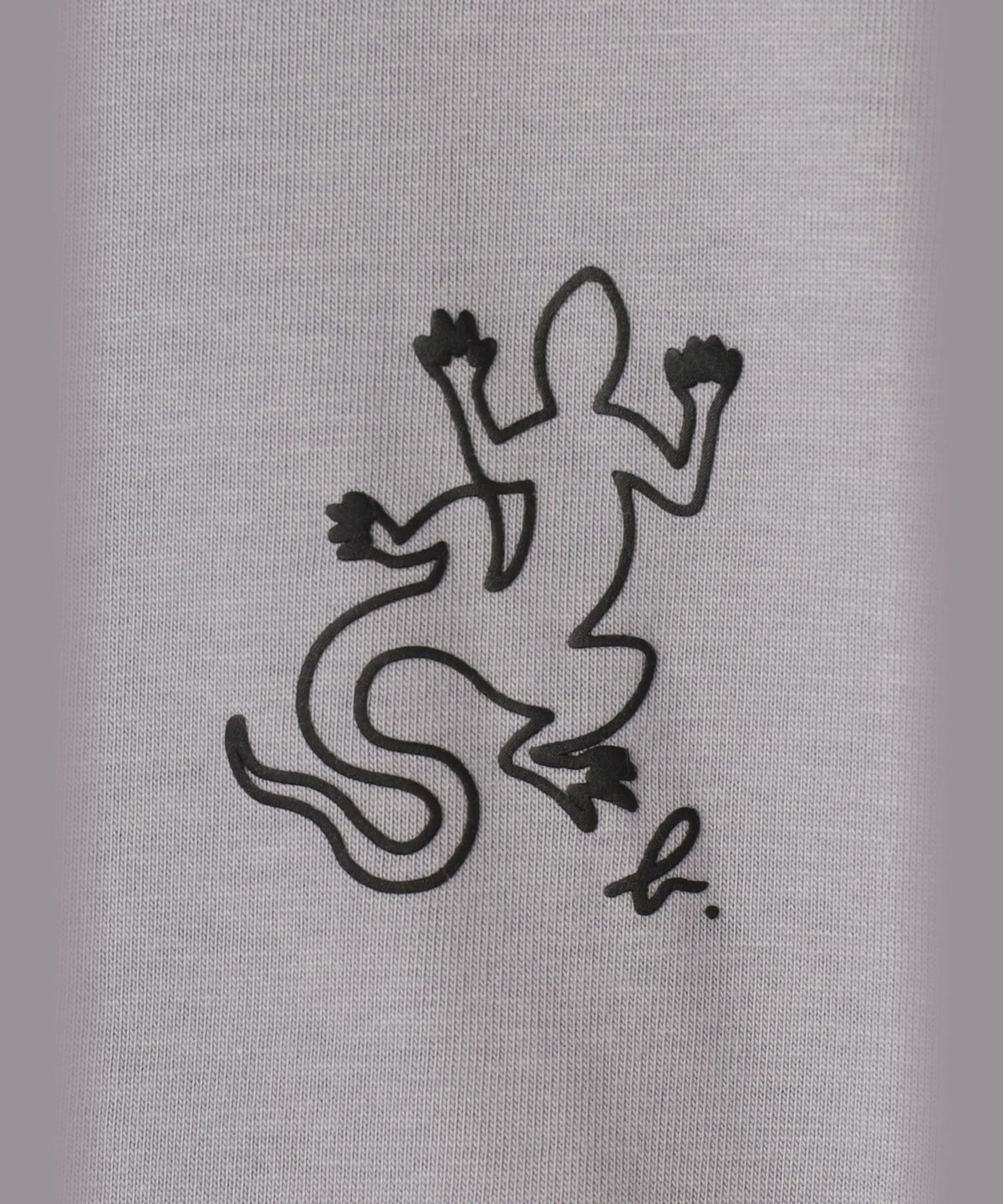 HOMME メンズ メンズ アイコニック プリント コットン 長袖 Tシャツ "Lezard" グレー系その他