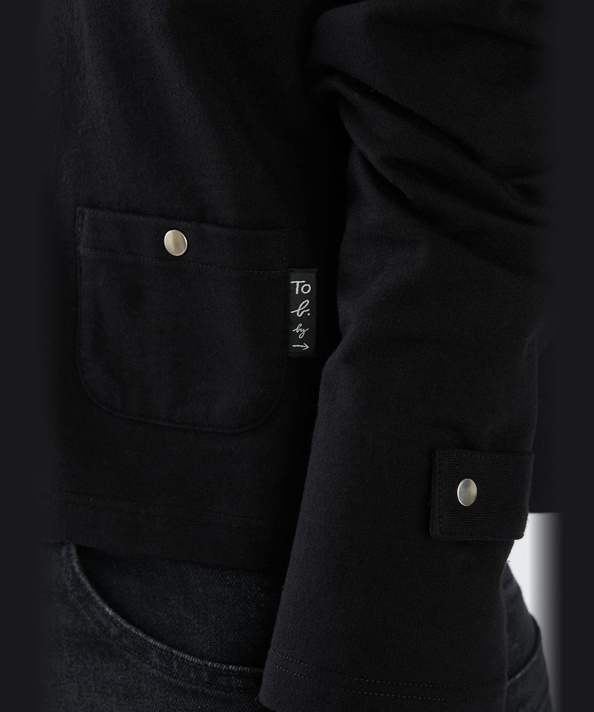 To b. by agnès b. To b. by agnes b.× green label relaxing オーガニックコットン ニュートラディショナルカーディガン ブラック