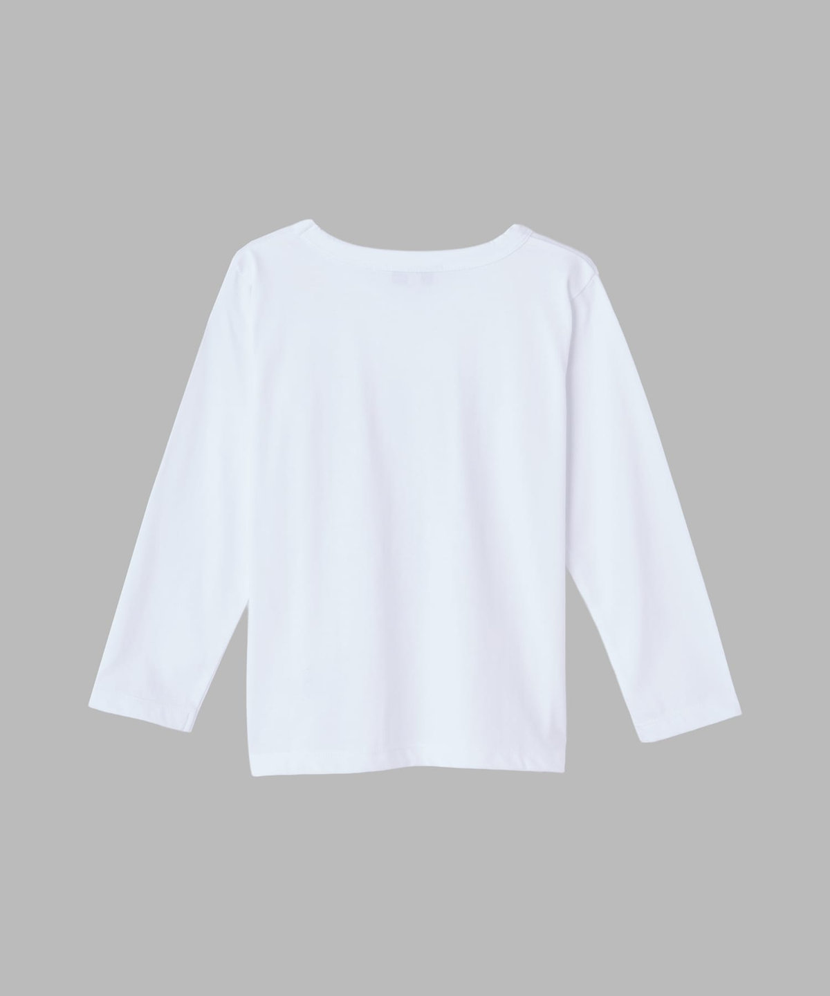 ENFANT ユニセックス キッズ "b." ロゴ コットン 長袖 Tシャツ "Etoile" ホワイト