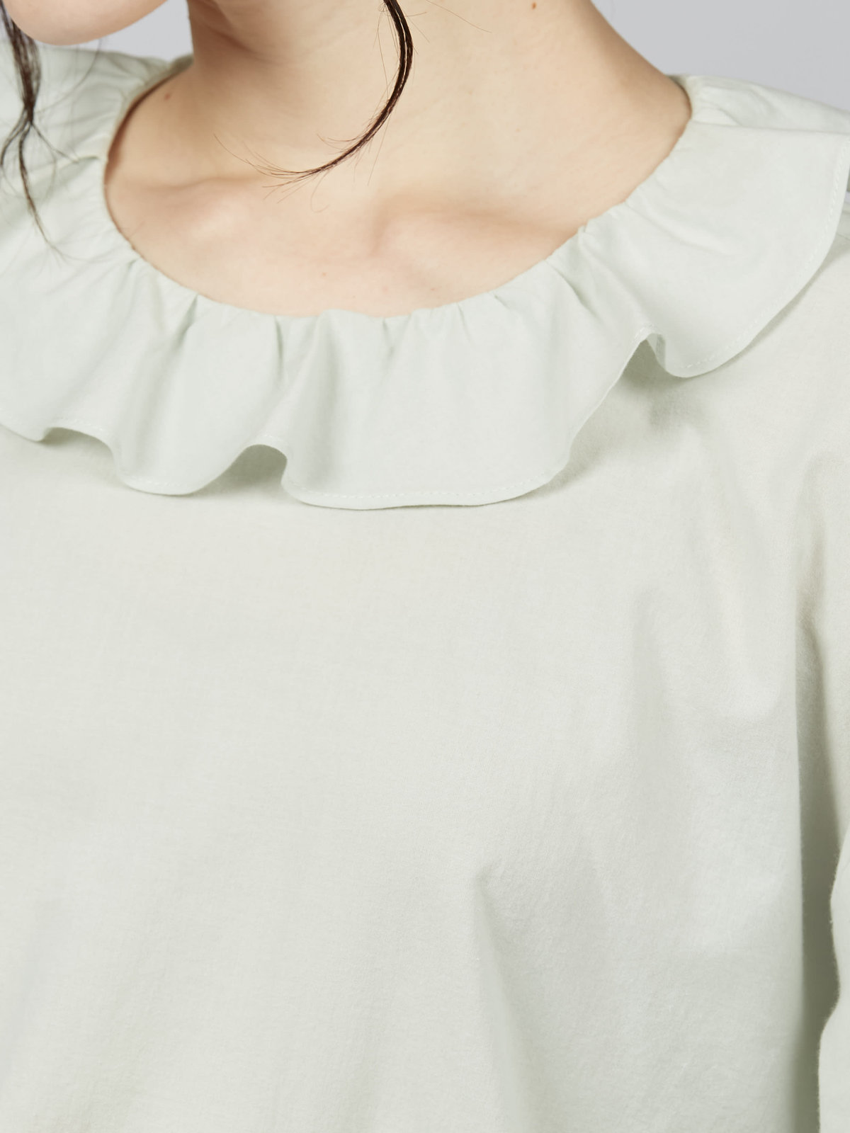 To b. by agnès b. 【Outlet】ピエロカラーブラウス グリーン